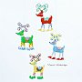 decorative tin reindeers